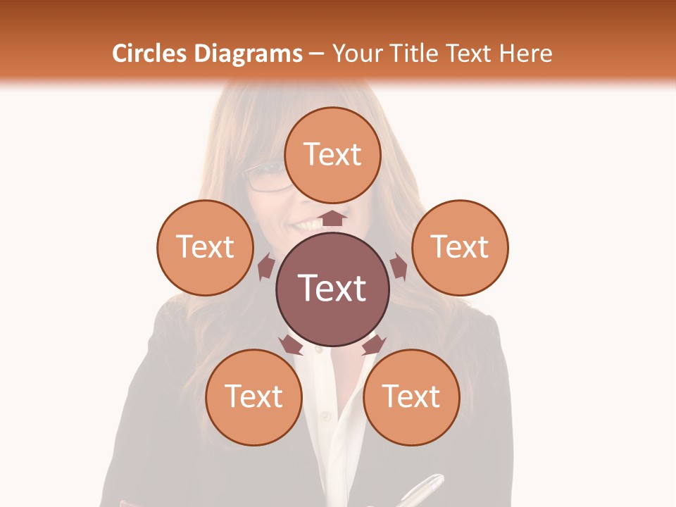 A Woman In A Business Suit Writing On A Clipboard PowerPoint Template