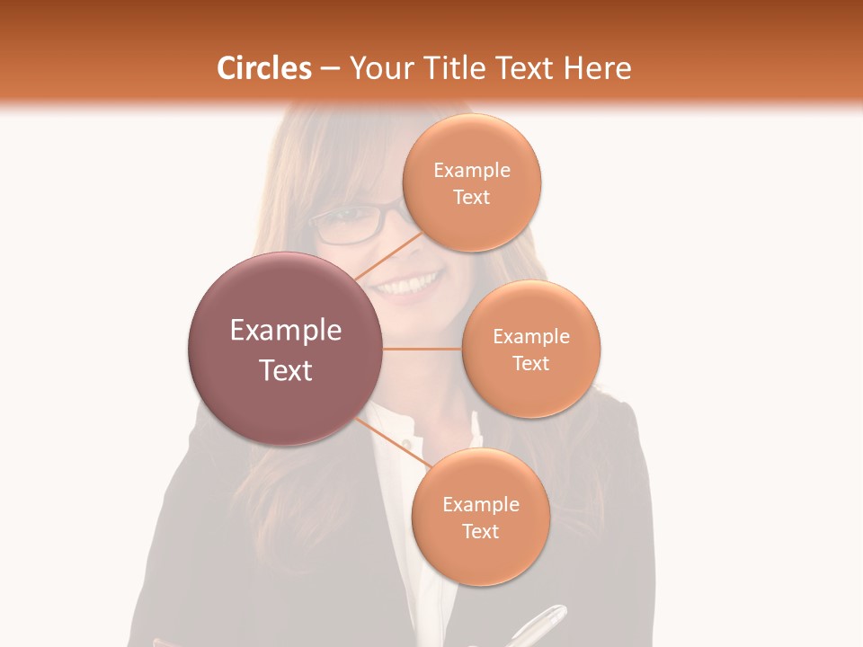 A Woman In A Business Suit Writing On A Clipboard PowerPoint Template