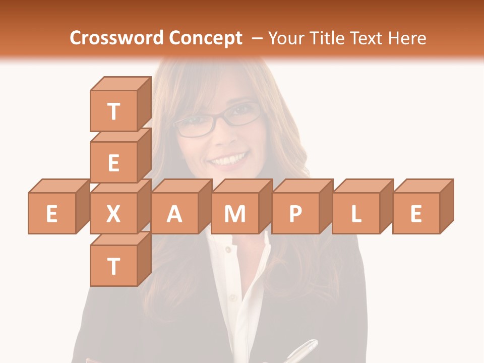 A Woman In A Business Suit Writing On A Clipboard PowerPoint Template