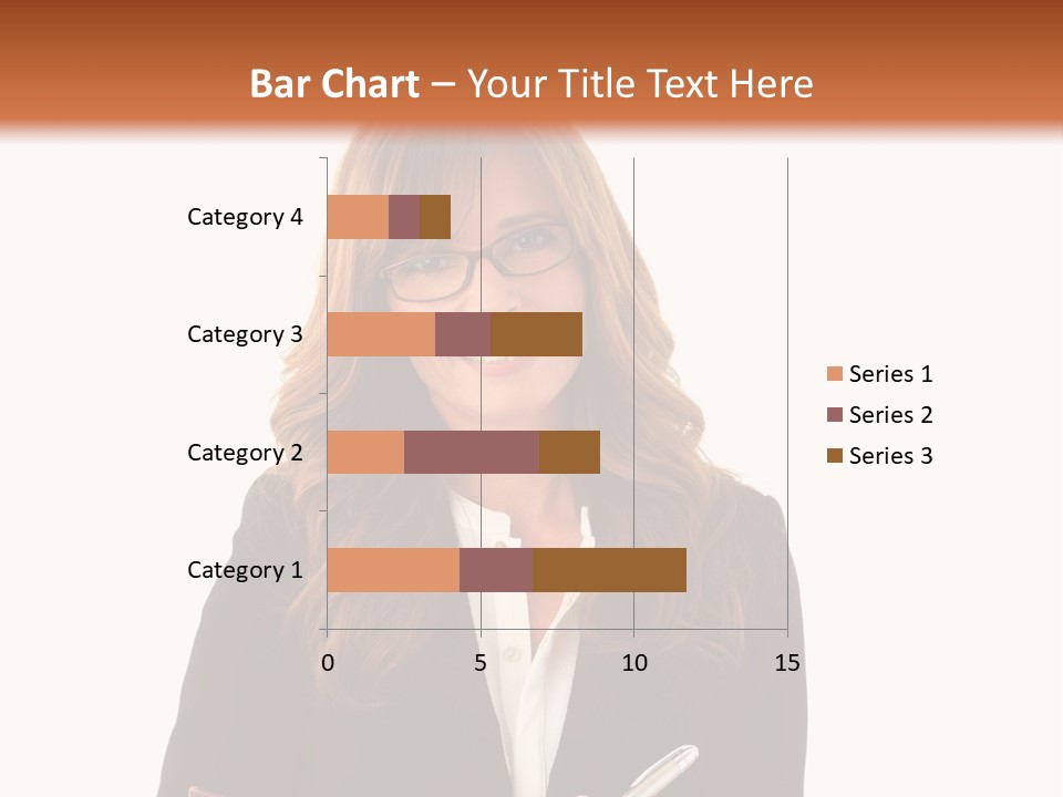 A Woman In A Business Suit Writing On A Clipboard PowerPoint Template