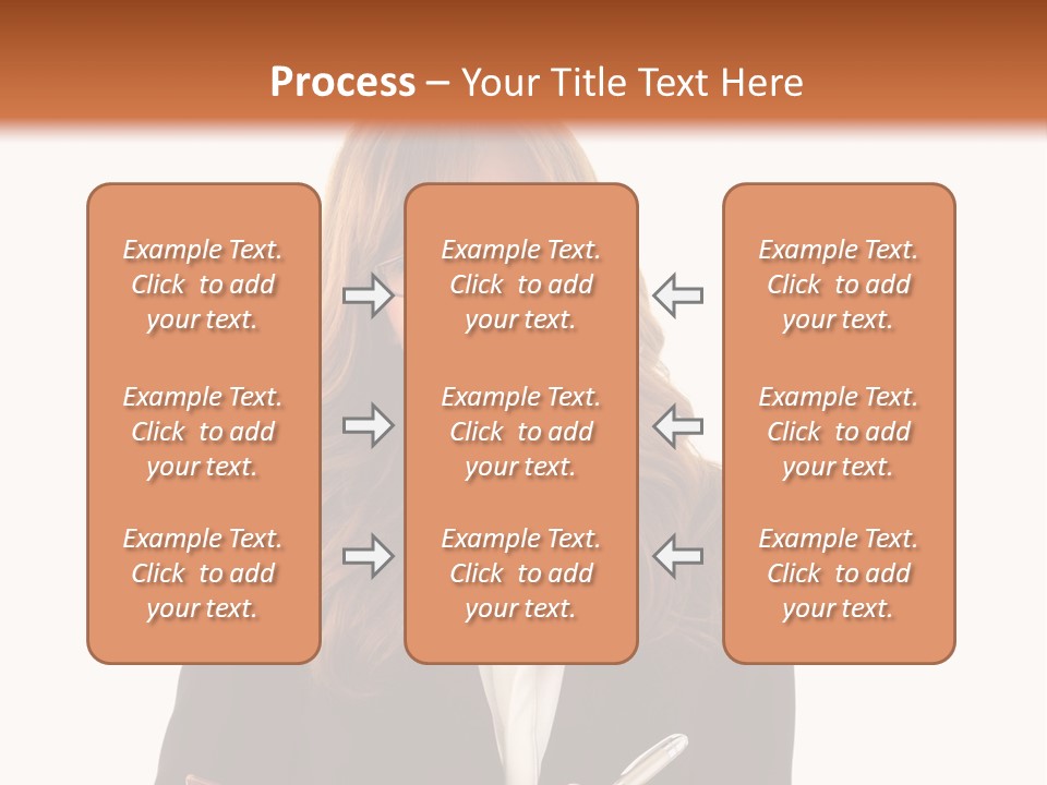 A Woman In A Business Suit Writing On A Clipboard PowerPoint Template