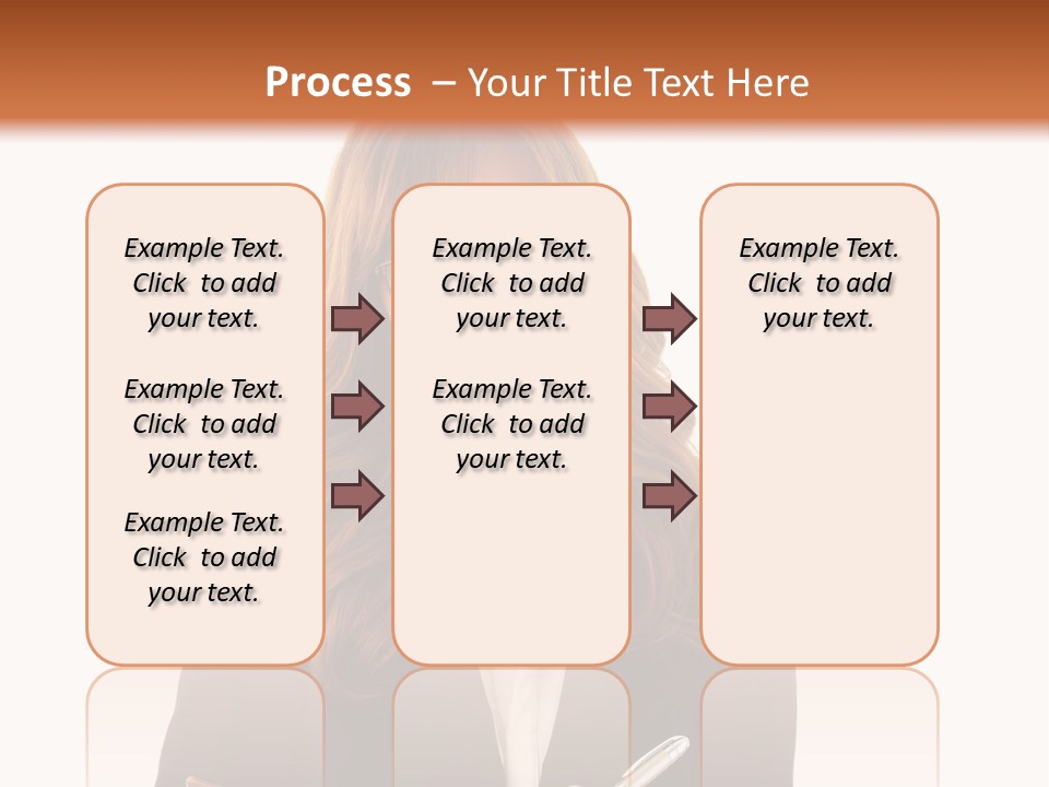 A Woman In A Business Suit Writing On A Clipboard PowerPoint Template