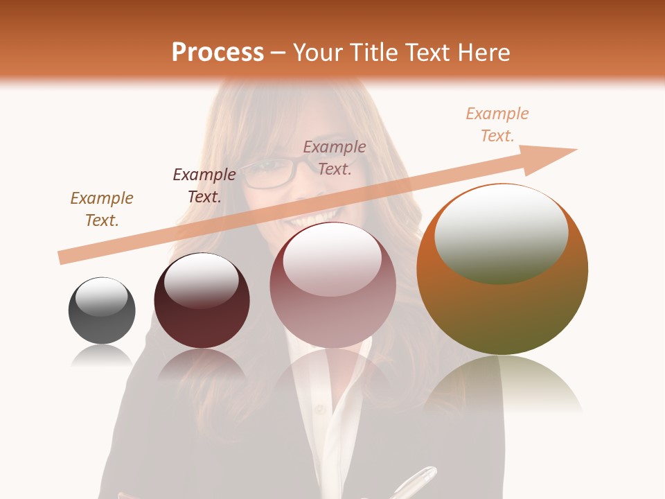 A Woman In A Business Suit Writing On A Clipboard PowerPoint Template