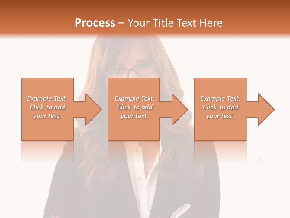 A Woman In A Business Suit Writing On A Clipboard PowerPoint Template