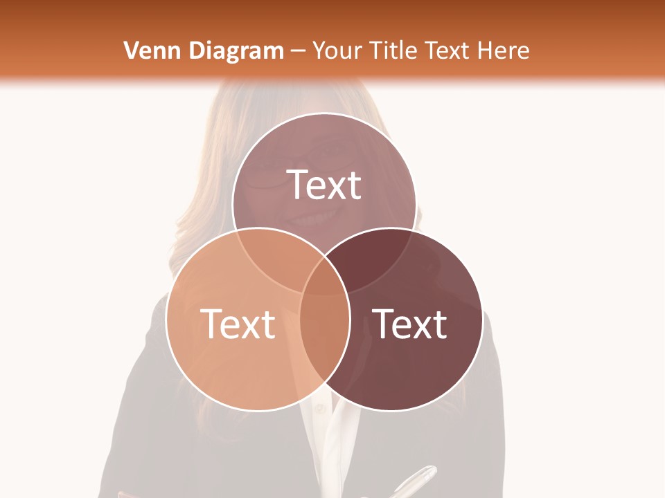 A Woman In A Business Suit Writing On A Clipboard PowerPoint Template