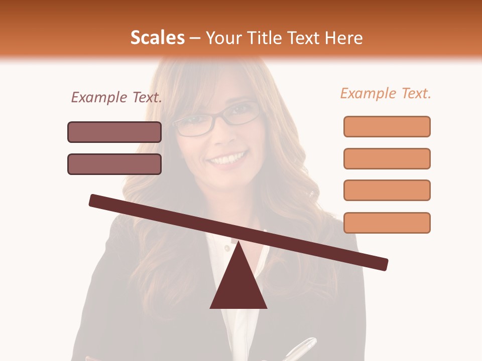 A Woman In A Business Suit Writing On A Clipboard PowerPoint Template