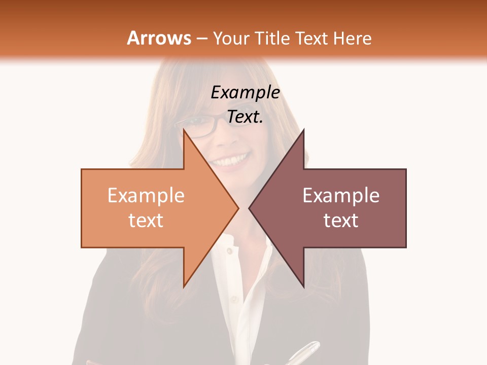 A Woman In A Business Suit Writing On A Clipboard PowerPoint Template