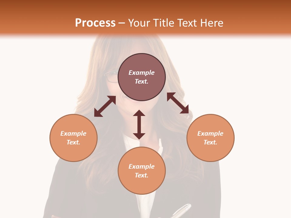 A Woman In A Business Suit Writing On A Clipboard PowerPoint Template