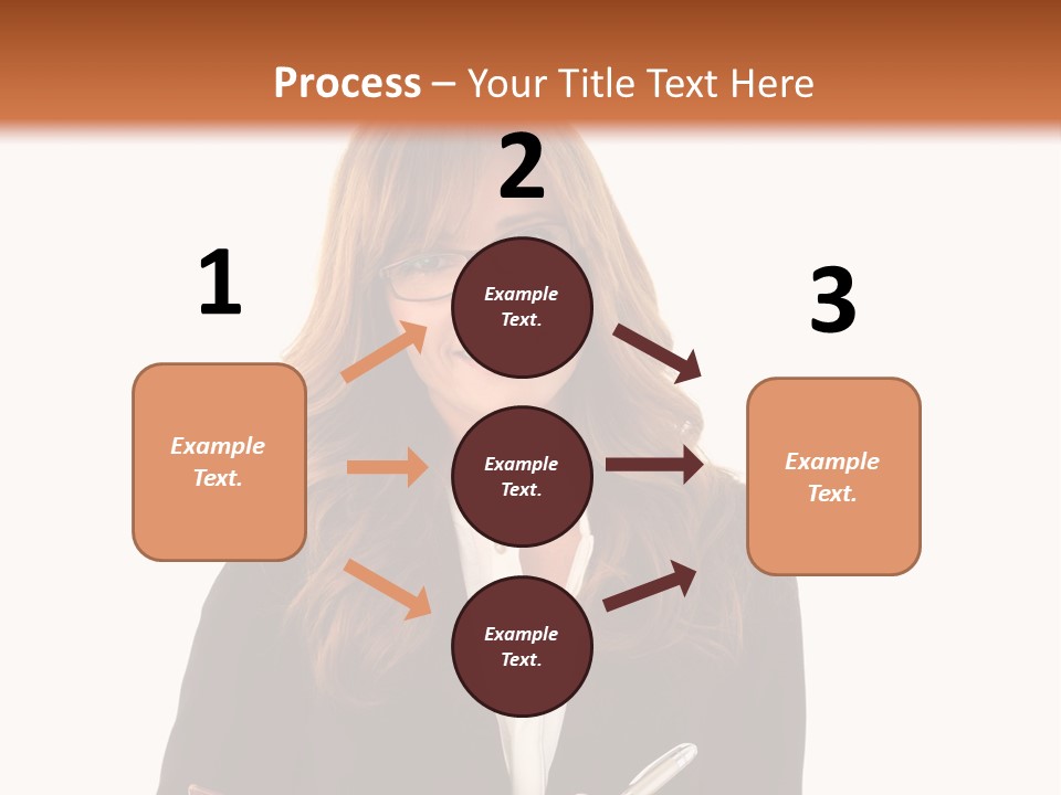 A Woman In A Business Suit Writing On A Clipboard PowerPoint Template