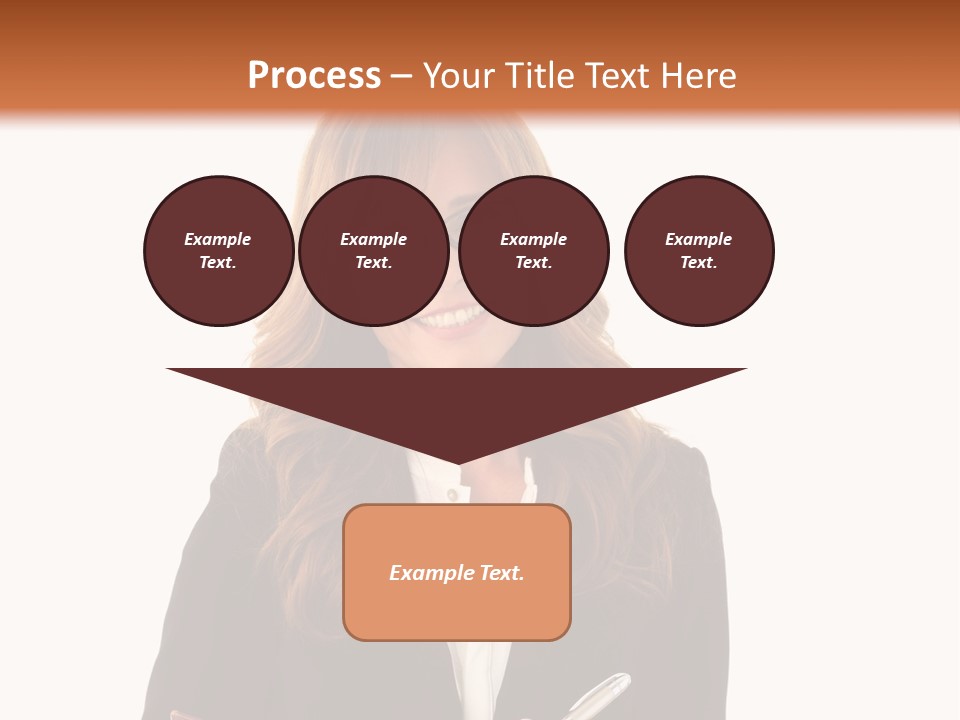 A Woman In A Business Suit Writing On A Clipboard PowerPoint Template