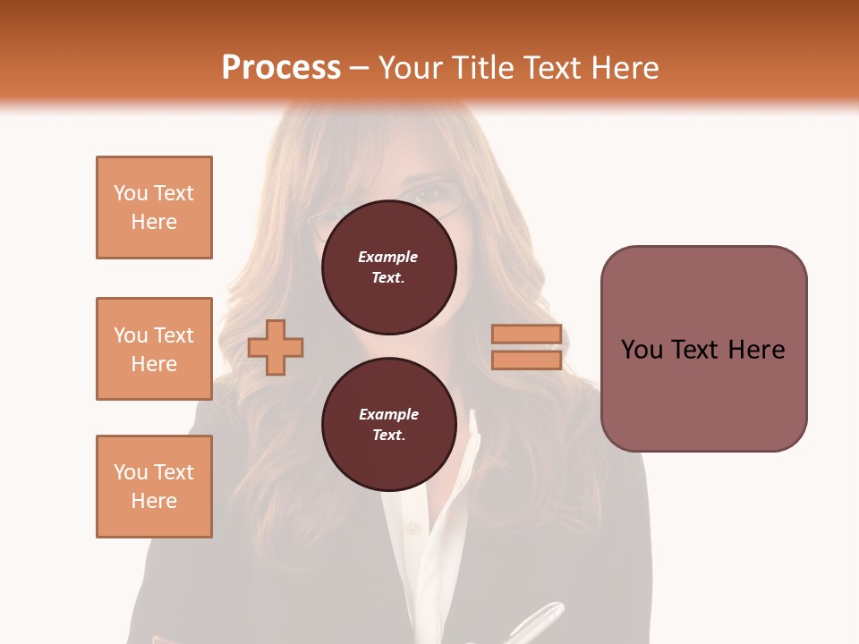 A Woman In A Business Suit Writing On A Clipboard PowerPoint Template