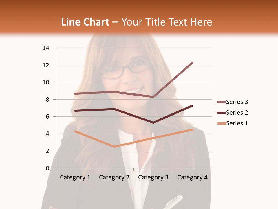 A Woman In A Business Suit Writing On A Clipboard PowerPoint Template
