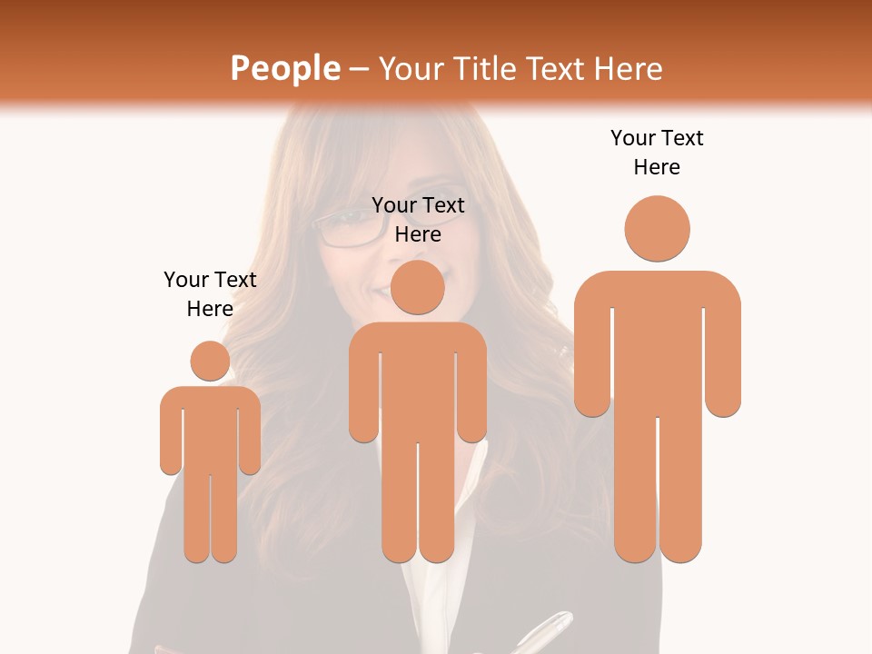 A Woman In A Business Suit Writing On A Clipboard PowerPoint Template