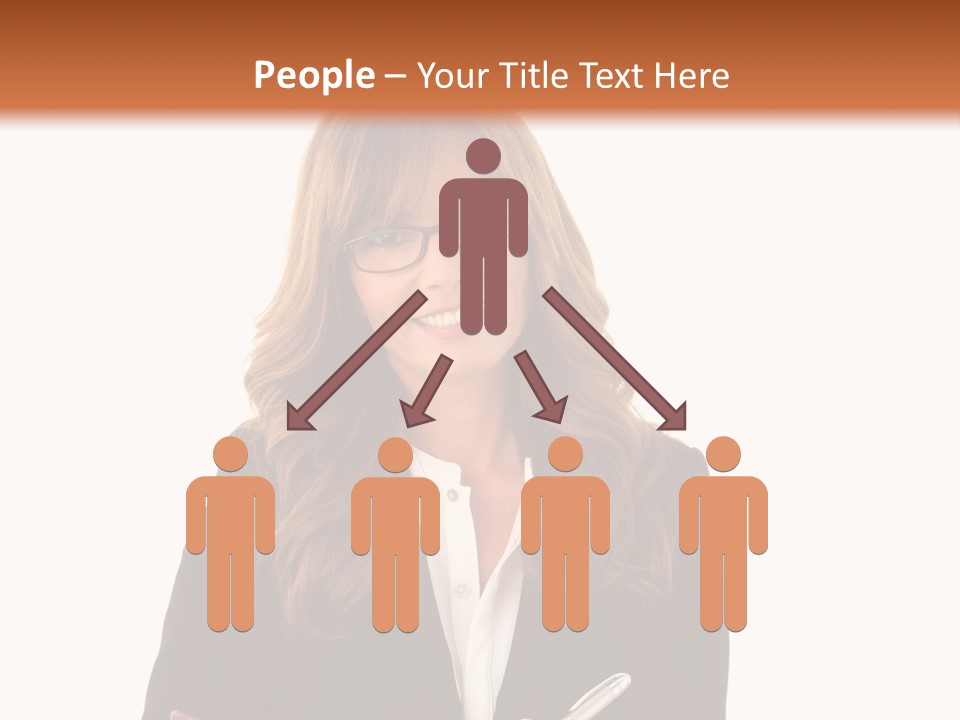 A Woman In A Business Suit Writing On A Clipboard PowerPoint Template