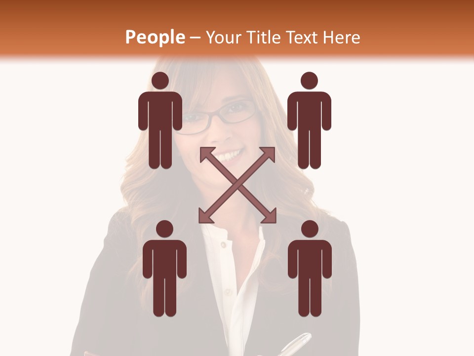 A Woman In A Business Suit Writing On A Clipboard PowerPoint Template