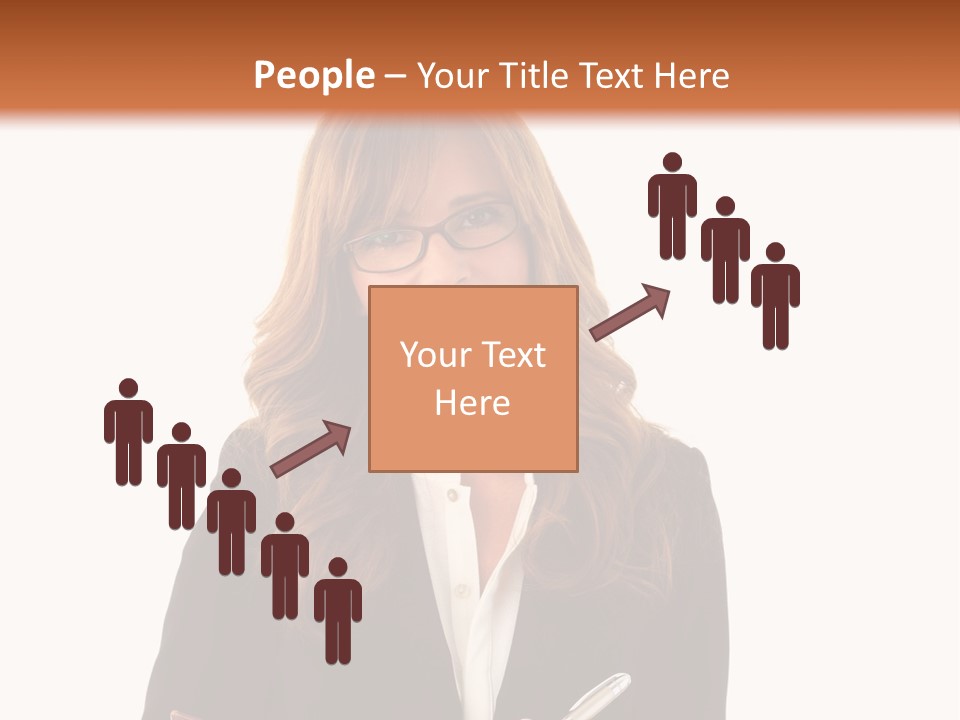 A Woman In A Business Suit Writing On A Clipboard PowerPoint Template