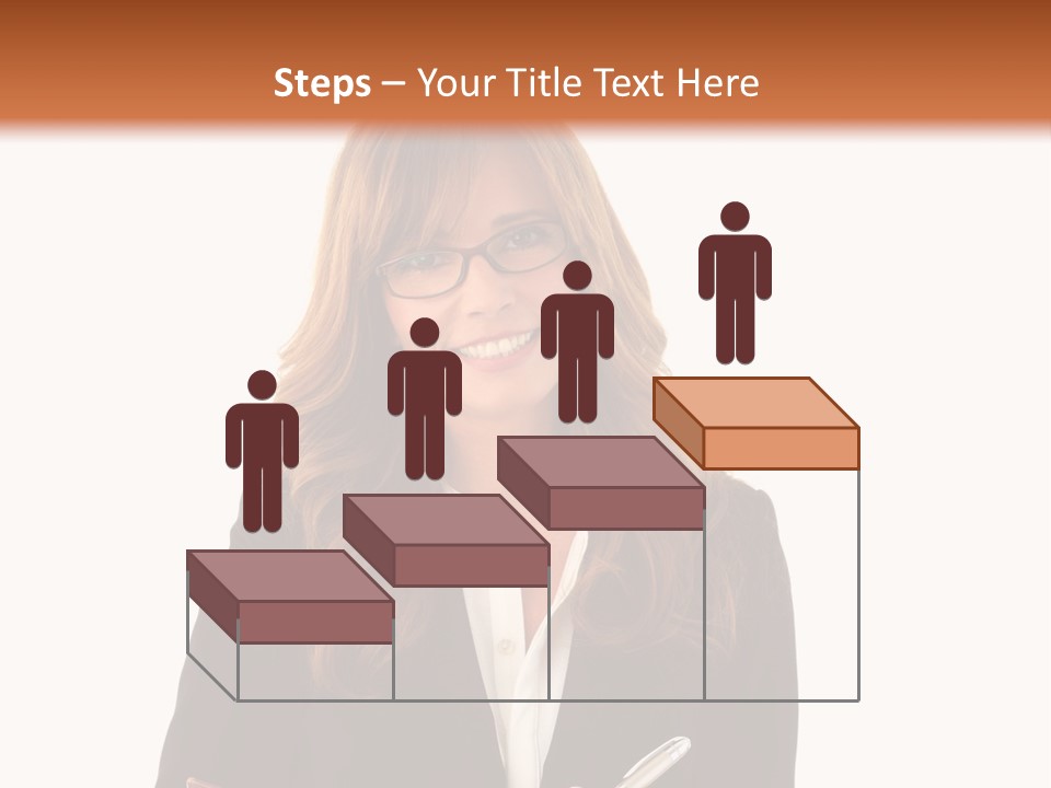 A Woman In A Business Suit Writing On A Clipboard PowerPoint Template