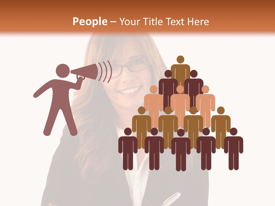 A Woman In A Business Suit Writing On A Clipboard PowerPoint Template