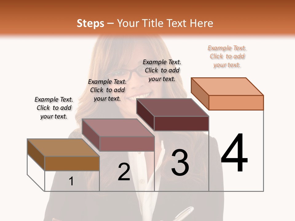 A Woman In A Business Suit Writing On A Clipboard PowerPoint Template