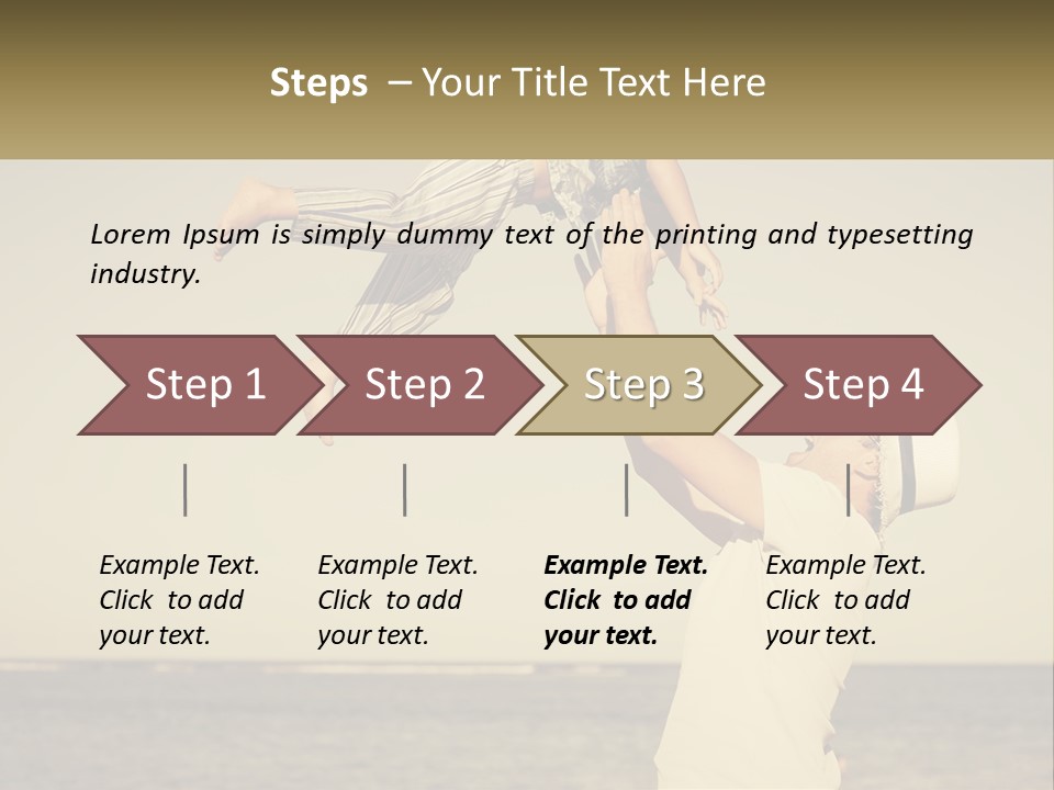 A Man Holding A Child Up In The Air PowerPoint Template
