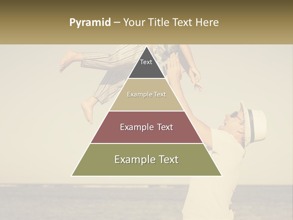 A Man Holding A Child Up In The Air PowerPoint Template