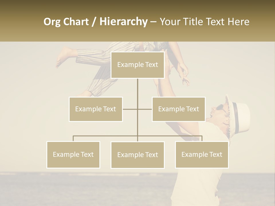 A Man Holding A Child Up In The Air PowerPoint Template