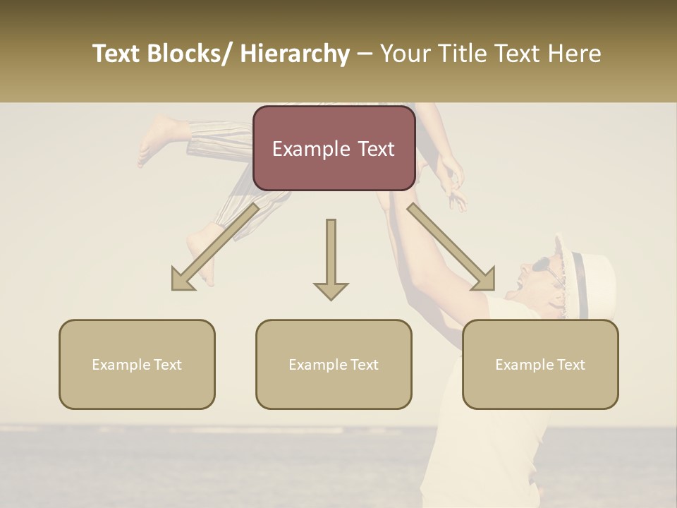 A Man Holding A Child Up In The Air PowerPoint Template