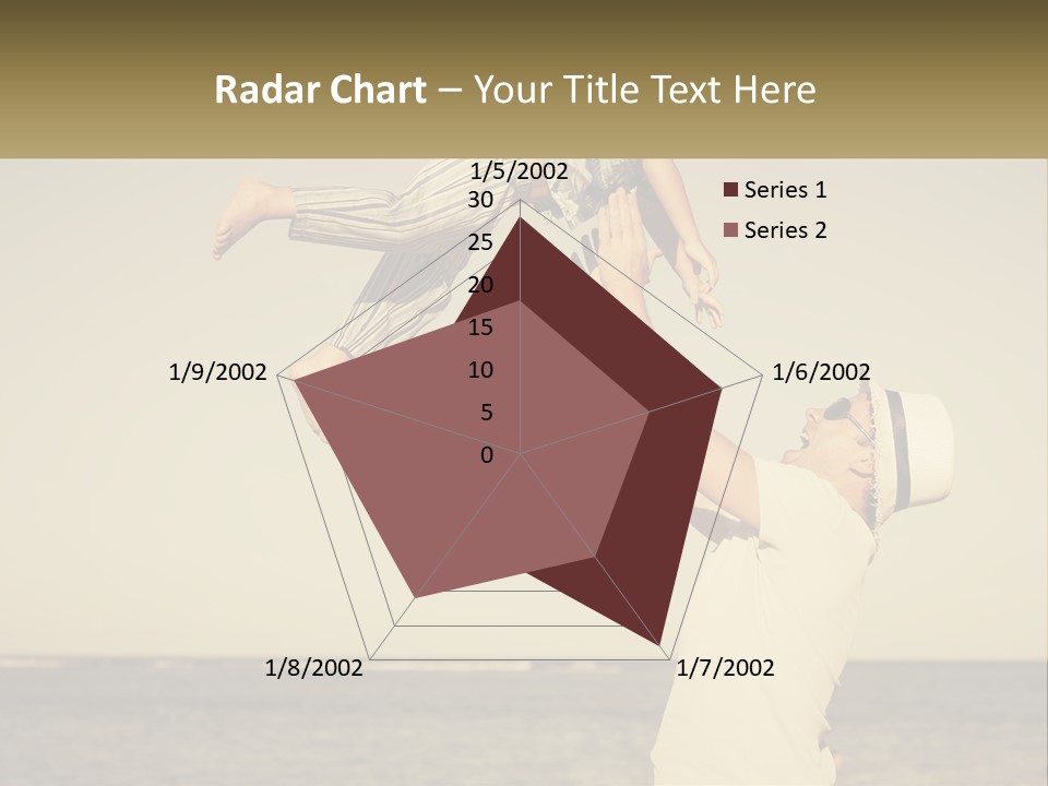 A Man Holding A Child Up In The Air PowerPoint Template