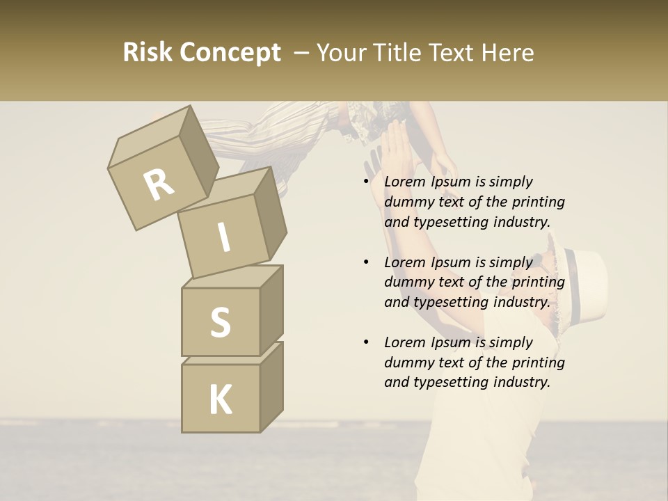 A Man Holding A Child Up In The Air PowerPoint Template