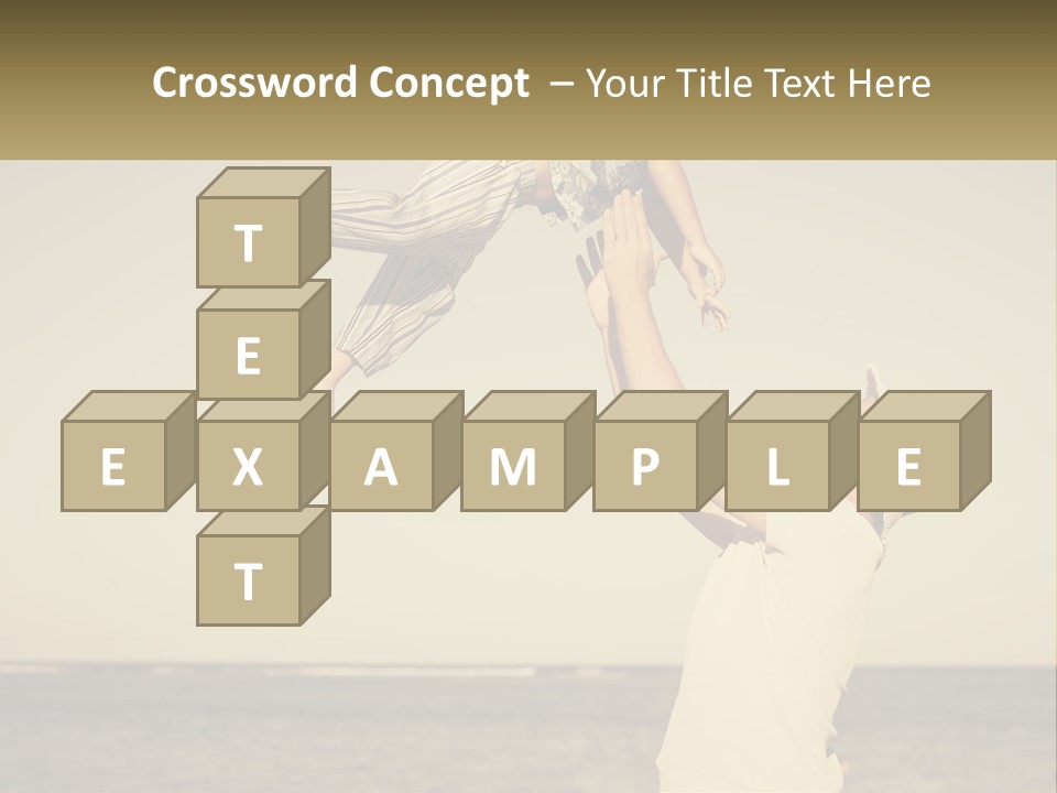 A Man Holding A Child Up In The Air PowerPoint Template