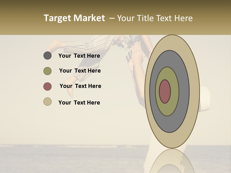 A Man Holding A Child Up In The Air PowerPoint Template