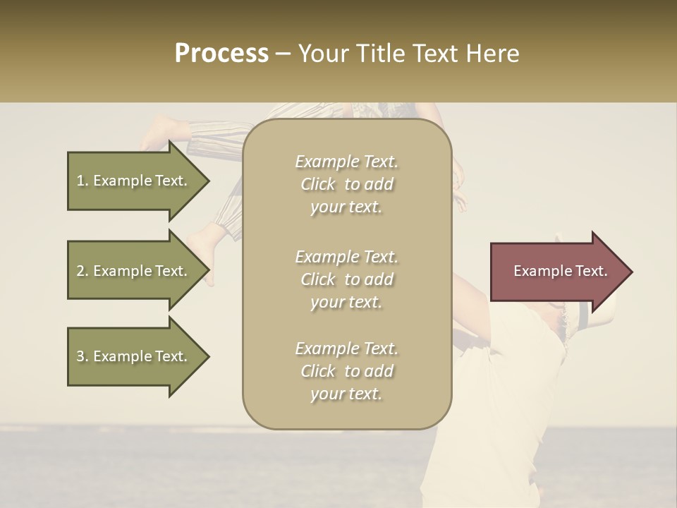 A Man Holding A Child Up In The Air PowerPoint Template