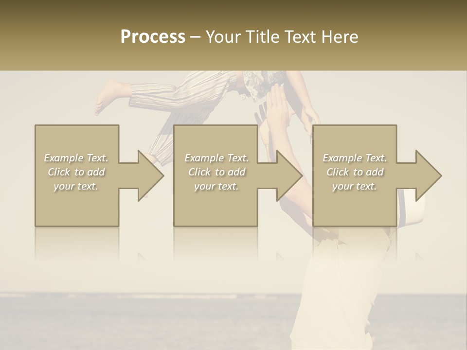 A Man Holding A Child Up In The Air PowerPoint Template