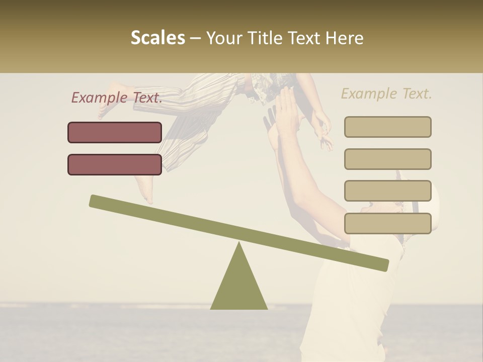 A Man Holding A Child Up In The Air PowerPoint Template