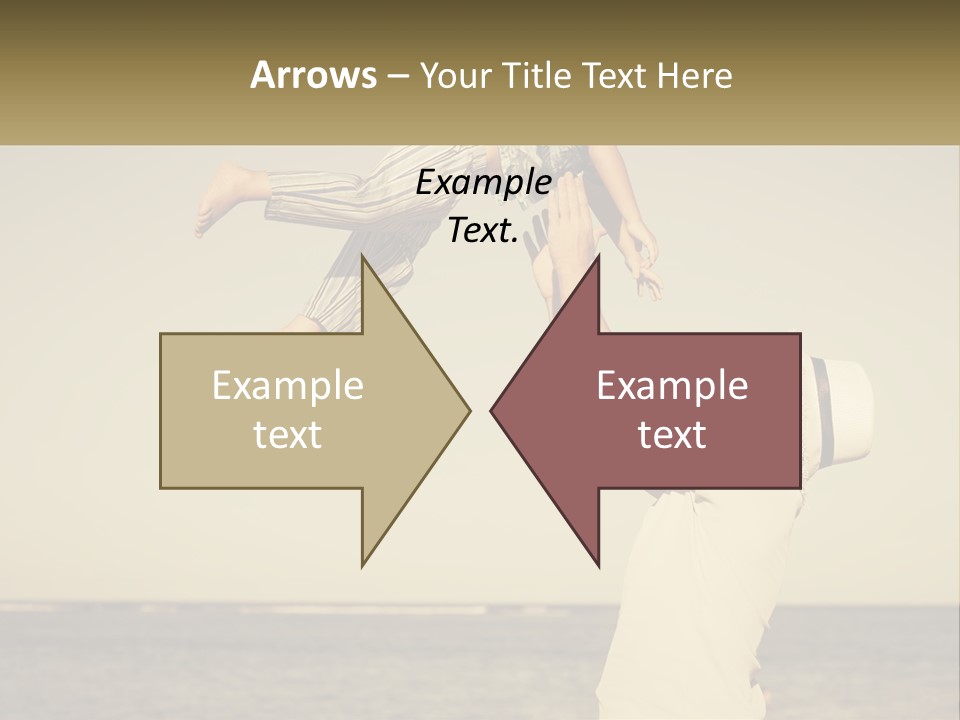 A Man Holding A Child Up In The Air PowerPoint Template