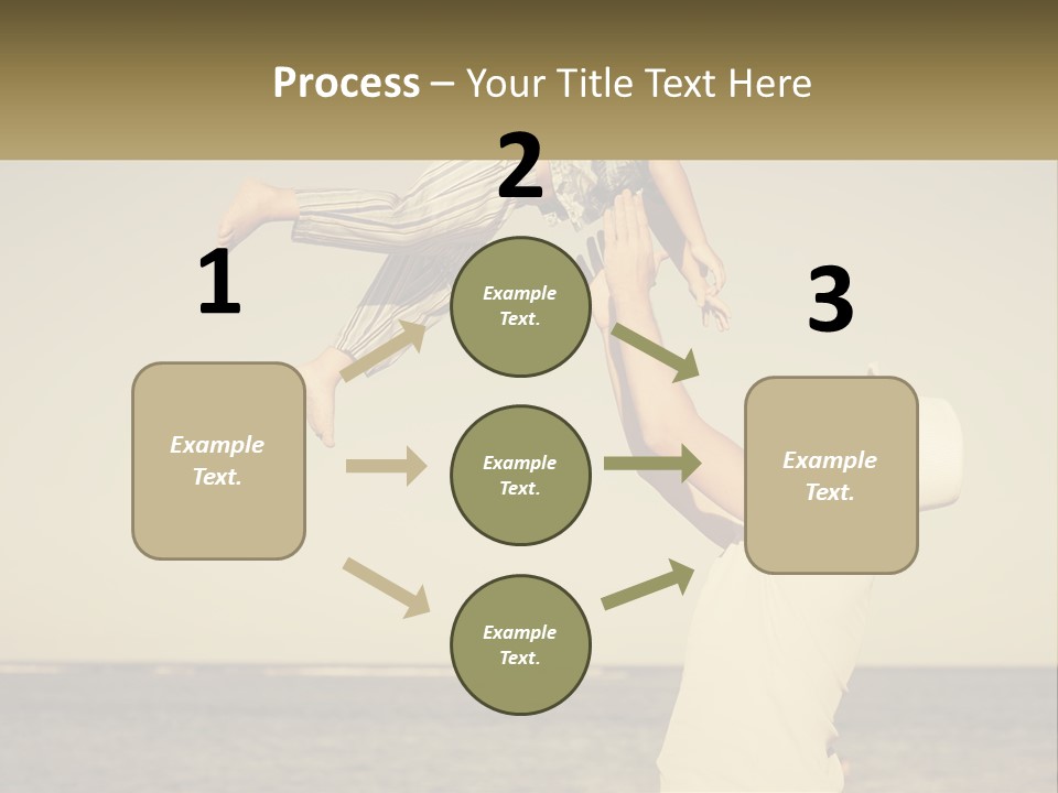 A Man Holding A Child Up In The Air PowerPoint Template