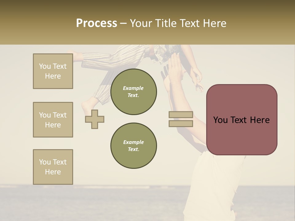 A Man Holding A Child Up In The Air PowerPoint Template