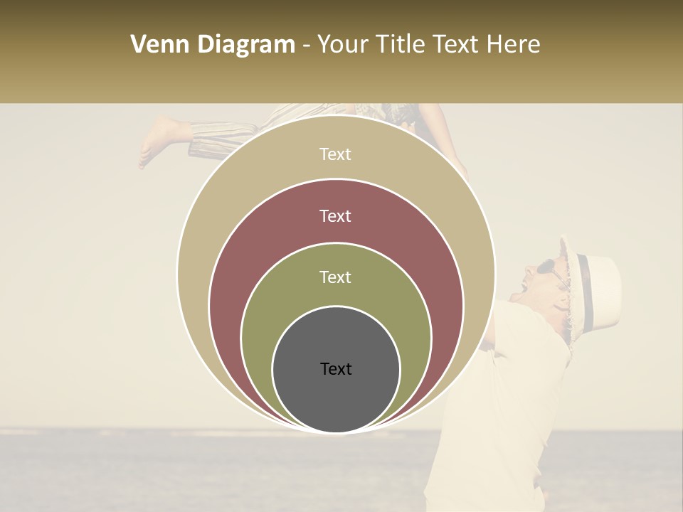 A Man Holding A Child Up In The Air PowerPoint Template