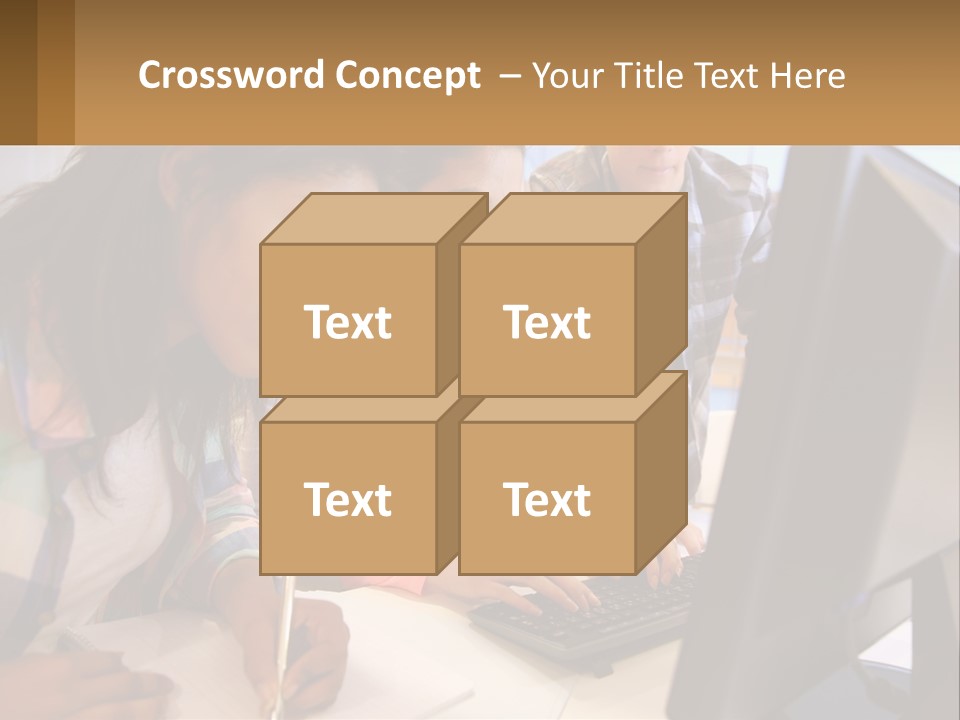 A Group Of People Looking At A Computer Screen PowerPoint Template