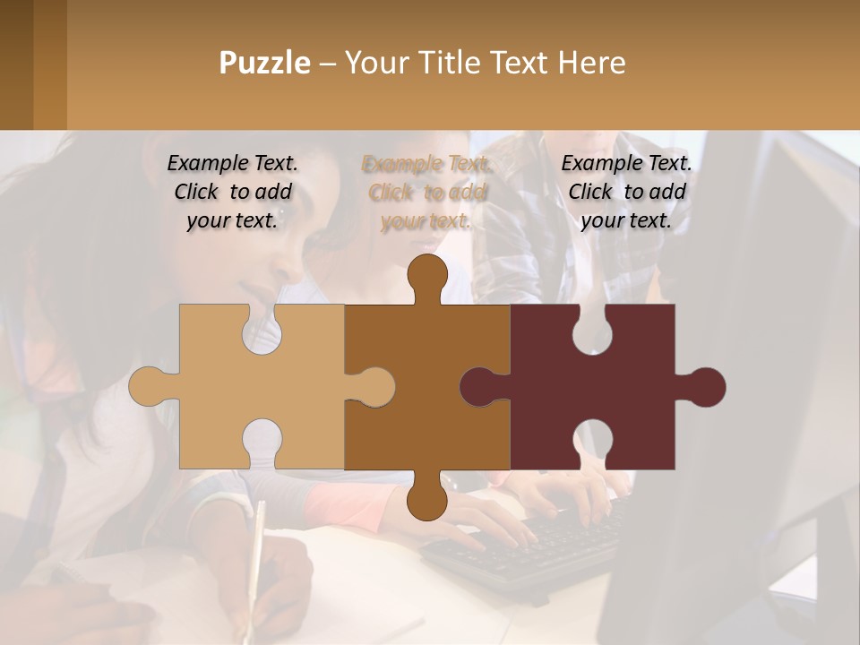 A Group Of People Looking At A Computer Screen PowerPoint Template