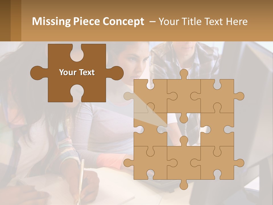 A Group Of People Looking At A Computer Screen PowerPoint Template