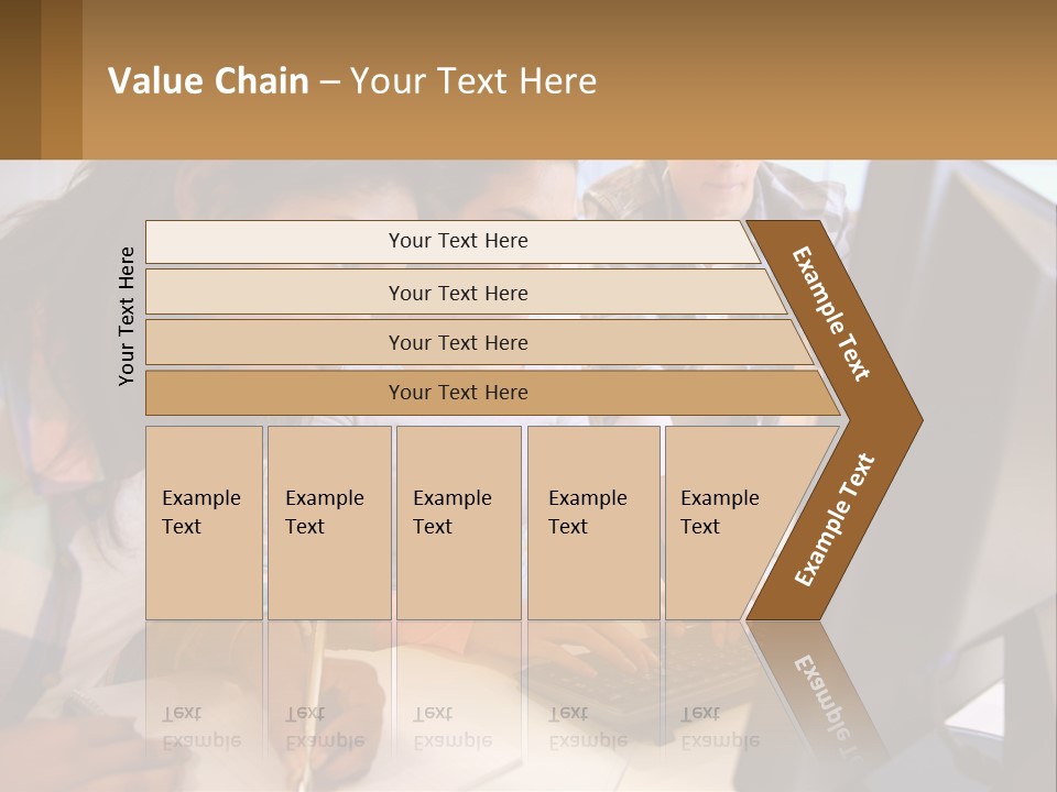 A Group Of People Looking At A Computer Screen PowerPoint Template