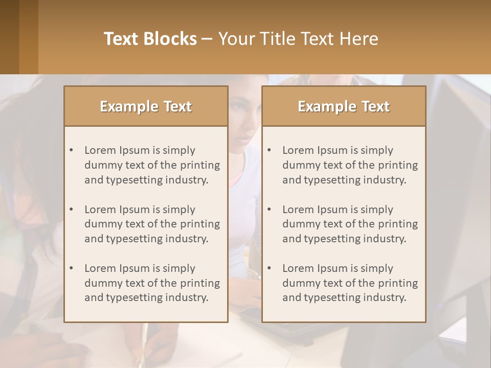 A Group Of People Looking At A Computer Screen PowerPoint Template