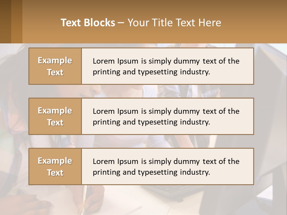 A Group Of People Looking At A Computer Screen PowerPoint Template