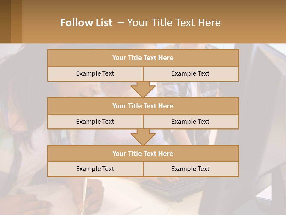 A Group Of People Looking At A Computer Screen PowerPoint Template
