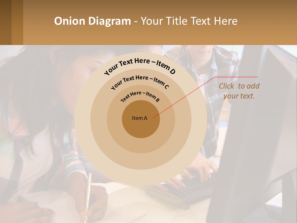 A Group Of People Looking At A Computer Screen PowerPoint Template