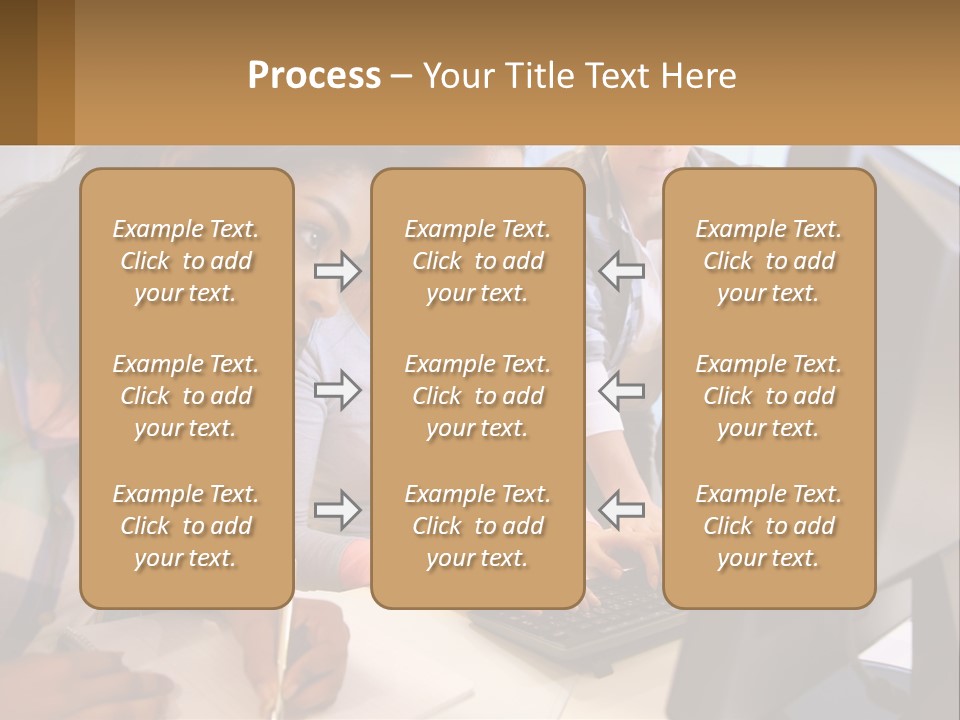 A Group Of People Looking At A Computer Screen PowerPoint Template