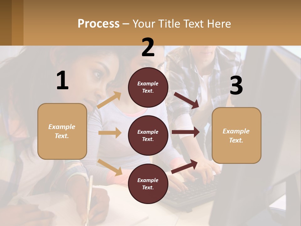 A Group Of People Looking At A Computer Screen PowerPoint Template