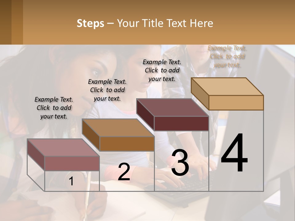 A Group Of People Looking At A Computer Screen PowerPoint Template