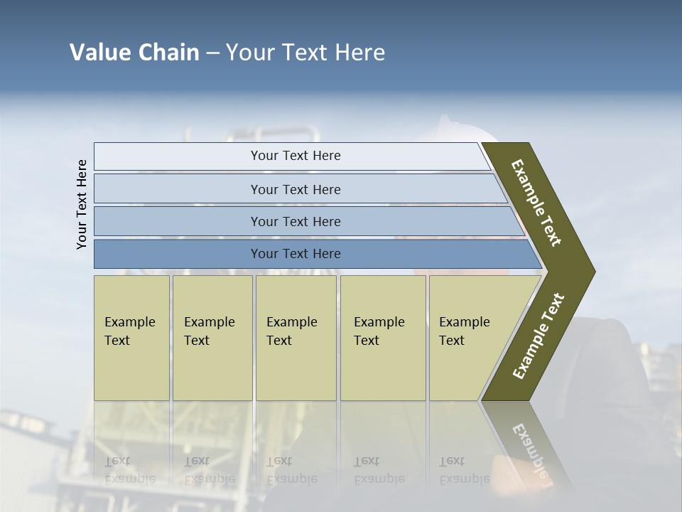 A Man Wearing A Hard Hat Standing In Front Of A Power Plant PowerPoint Template